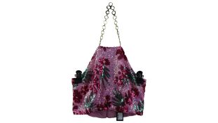 Maje Pink Print Sequinned Cropped T-Shirt, 4