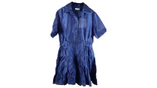 Sandro Short Ruffled Dress, Blue, Size 42