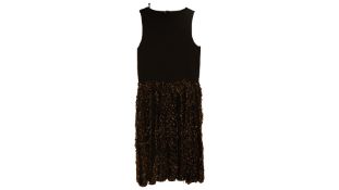 Pinko Women's Dress, Black and Gold, Size L