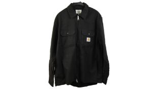 Carharrt Long Sleeve Milford Zip Shirt, Black, Large