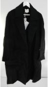 Vince Men's Classic Wool Blend Coat, Black, Size L