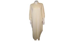 Mark Kenly Domino Tan Women's Knitted Kaftan Dress, Ivory, Size XS