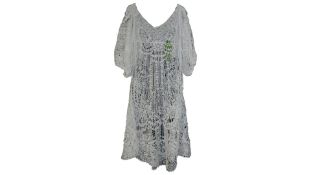 Farm Rio Women's Off White Guipure Midi Dress, Size M