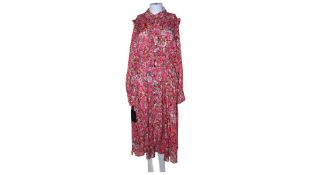 Pinko Women's Abito Rosarno Dress, Pink, Size 44