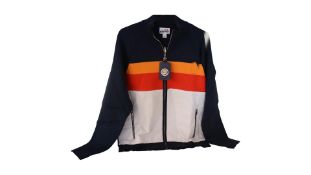 Michael Kors Unisex X Ellesse Mixed Media Jacket, Dress Blues, Extra Large