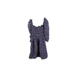 Maje Women's Baby Doll Style Dress, Pansies Printed Crepe Marine, Size 38
