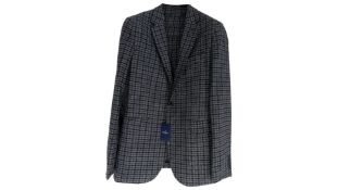 Hackett Stretch Boucle Check Blazer, Size 40