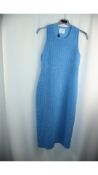 Galvan Metallic Blend Selene Knitted Midi Dress, Electric Blue, Extra Large