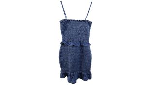 Isabel Marant Étoile Smocked Denim Sheath Dress, Blue, Size 38