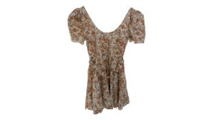 Caroline Constas Mini Dress, Brown/White, Size L