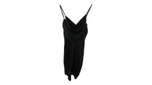Alexander Wang Cami Slip Dress with Integrated Knots, Black, Size 2