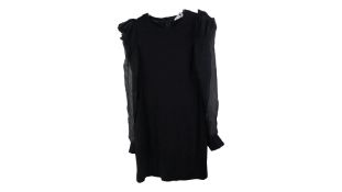 Saloni Lola Viscose Jersey Dress, Black, UK 6