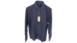 A.P.C Men's Trek Patch-Pocket Cotton Blend Overshirt, Blue, Size S