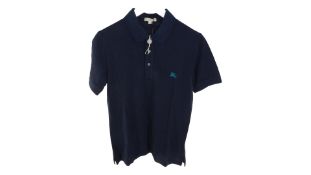 Burberry Cotton Polo Shirt, Navy, Size XS