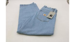 Carhartt Loose Straight Fit Brandon Jeans, Light Blue, Large