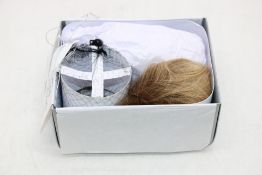 Ellen Willie Top Power Matrix Human Hair Hair Topper, Sandy Blonde Rooted