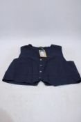 Gudrun Sjoden Woven Organic Cotton Waistcoat, Navy, Size L