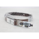 Ralph Lauren Polo Leather Belt, Brown, Size 32
