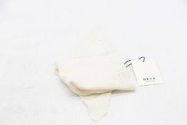 Beta Studios 100% Cashmere Mini Triangle, Almost White, One Size