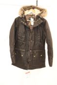 Barbour Keisall Wax Parker, Rustic, UK 12