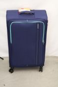 American Tourister Sea Seeker Spinner 80/30 Suitcase, Navy. Box damaged