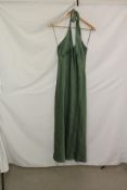 Abercrombie & Fitch, Halter Satin Dress, Green, Medium, Tall