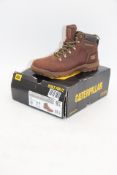 CAT Mae ST S3 HRO WR Safety Boots, Brown, UK 6. Box damaged
