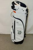 Stitch Golf Bag, Glacier White/Blue, Ole Cocktail Company Stitched On Side. Box damaged