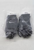 Six Pairs of Nike Men's Lightweight Tech Running Gloves, Black, Size S