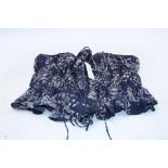 Abercrombie & Fitch Ruched Tie Front Camie, Navy Print, Size XL