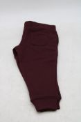 Ralph Lauren Boy's Cotton Joggers, Burgundy, Age 3