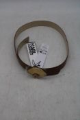 Karl Lagerfeld K/signature Fan Belt, Brown/Gold