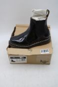 Dr. Martens Women's Patent Leather Chelsea Boot, Black, UK 9. Box damaged
