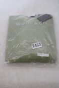Wool and Co Italy Crewneck Extra Fine Virgin Marino Wool Jumper, Green, Size L
