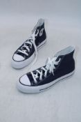 Converse All Stars Hi Top with Brooke Embroidered On Back, Blue/White, UK 7, No Box