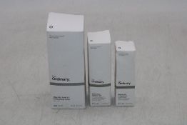 Seven 'The Ordinary' Products to include 2x Glycolic Acid 7% Exfoliating Toner, 3x Hyaluronic Acid 2