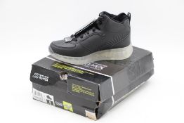 Four Pairs Skechers Kids S-Lights Remix Trainers to include Black, 1x UK 13, 2x UK 1, 1x UK 3. Boxes