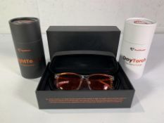 Eyeshield Eye Health Protection Set to include Orange Crystal Glass Lens In Clear Frame, for Protect