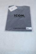 Three Icon Amsterdam Desio Slim T Shirts to include 1x Navy Blue, 1x Black, 1x Black Coffee, All Siz