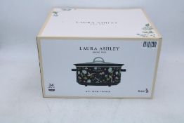 Laura Ashley 6.5L Slow Cooker, Blue Floral