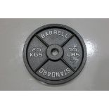 Standard 25kg Cast Iron Weight Plate
