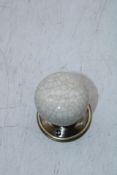Pair of Spira Brass Crackled Porcelain Mortice Door Knob, Antique Brass