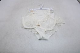 Prima Donna Naica Underwear Set to include 1x Full Cup Bra, UK 34D, 1x Special Briefs, UK M, All Nat