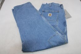 Carhartt Double Knee Jeans, Light Blue, W40/L32