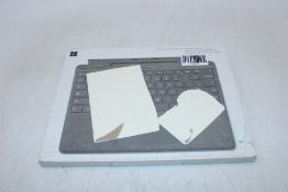Microsoft Surface Pro UK Keyboard with Slim Pen Storage, Platinum. Box damaged, Not checked