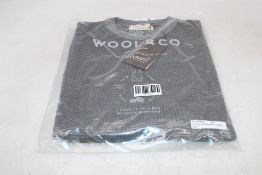 Wool and Co Italy Extra Fine Marino Wool Crewneck Jumper, Grey, Size L