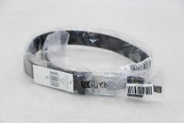 Ralph Lauren Polo Leather Belt, Black, Size 32