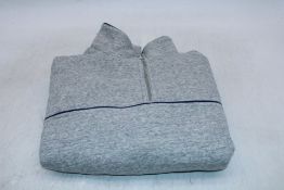 Abercrombie & Fitch 1/4 Zip Sweat Shirt, Grey, Size S