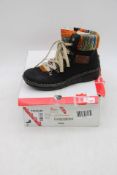 Rieker Women's Ankle Boots, Black/Multi, Size 37. Box damaged