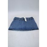 Abercrombie & Fitch Mid Rise Denim Mini Skirt, Blue, Size 27